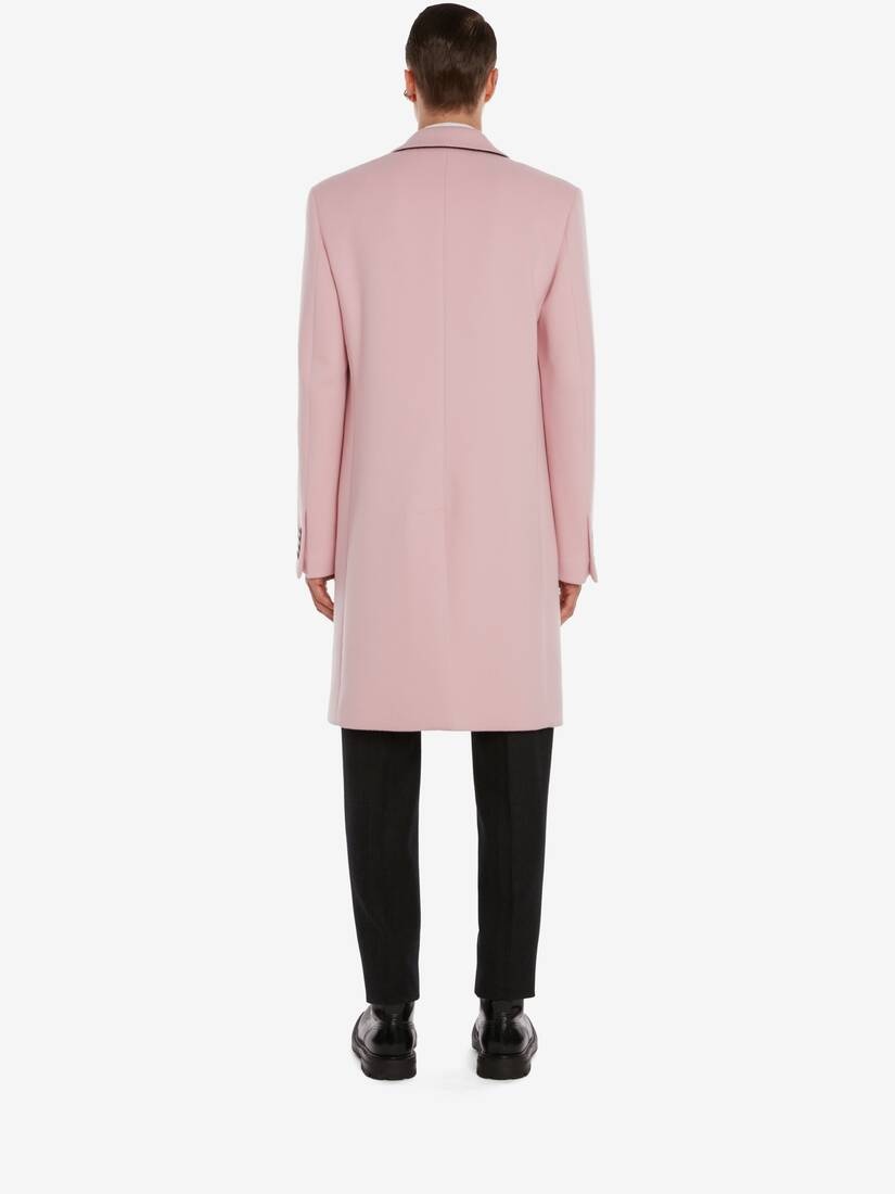 Oversized Wool Felt Coat in Sugar Pink - 4