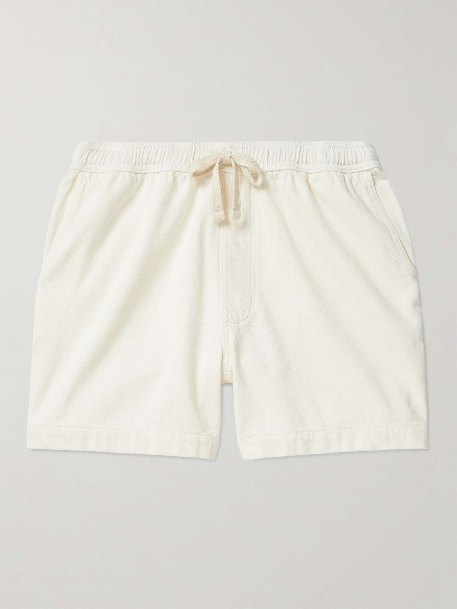 Wide-Leg Cotton Drawstring Shorts - 1