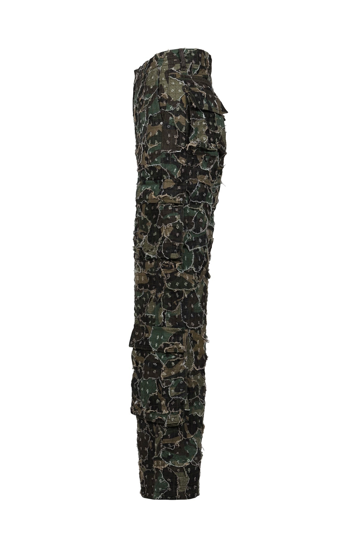MICRO DISTRESSED CARGO PANT / OLV - 3