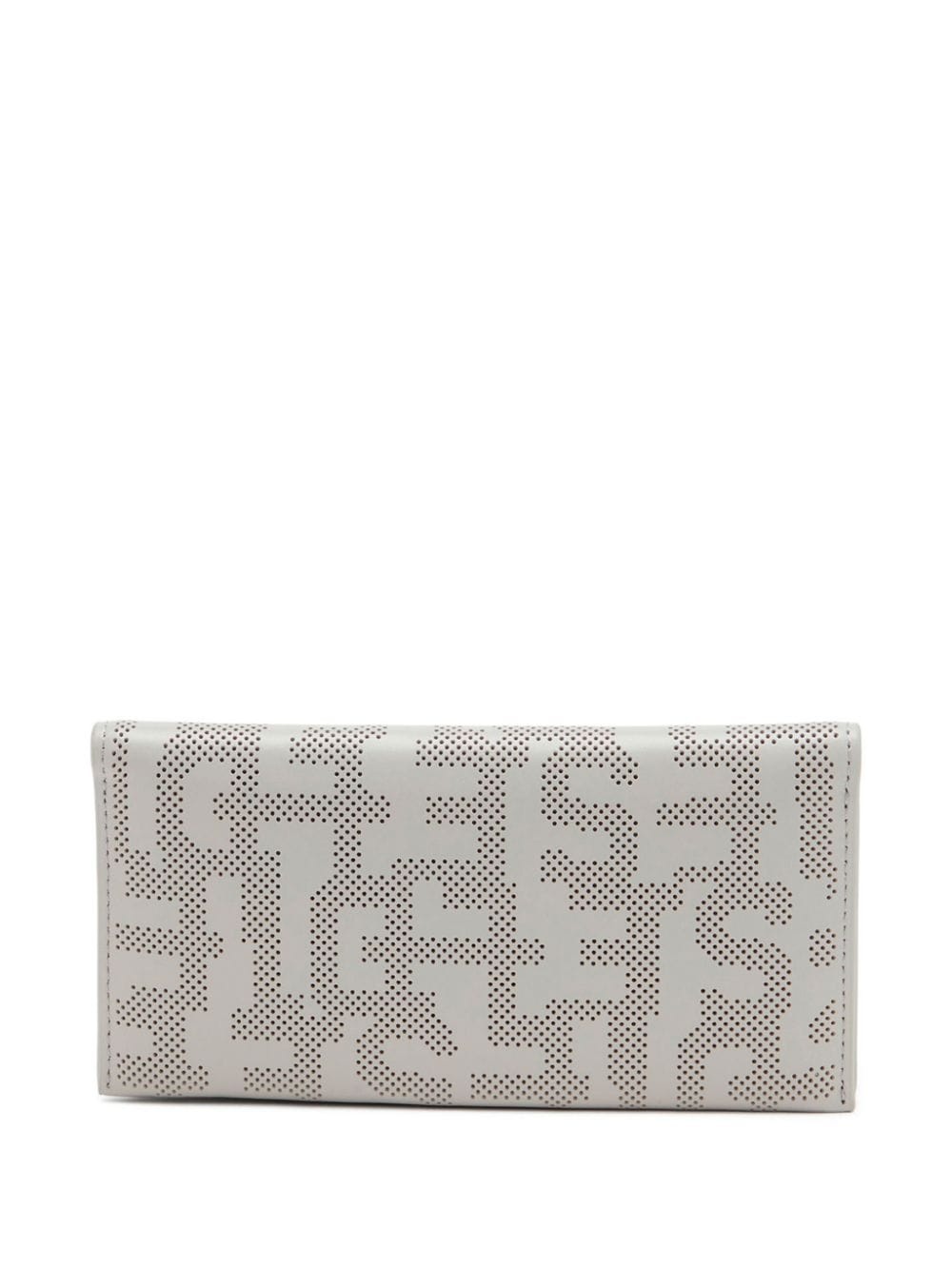 logo-perforated leather wallet - 2