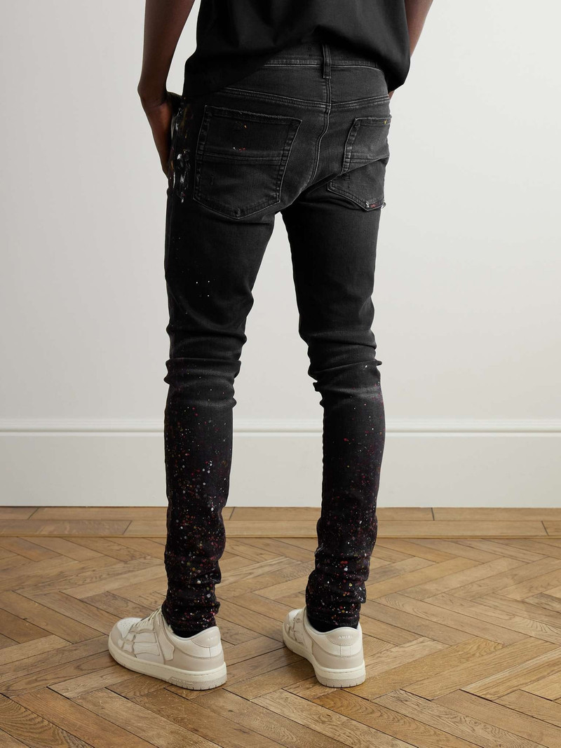 Skinny-Fit Paint-Splattered Jeans 4