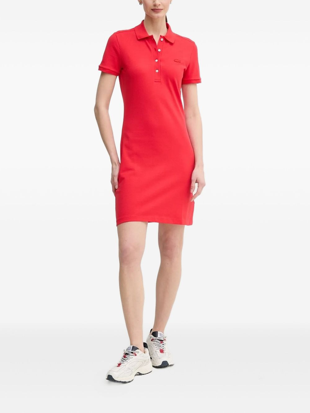 short-sleeve polo mini dress - 2