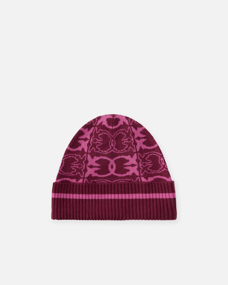 PINKO BEANIE WITH JACQUARD LOGO DETAIL outlook