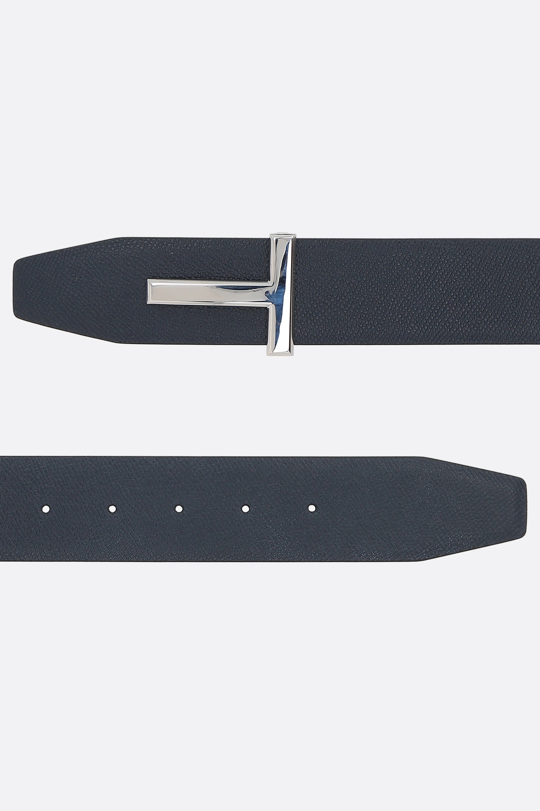 TOM FORD T ICON GRAINY LEATHER REVERSIBLE BELT | tizianafausti | REVERSIBLE