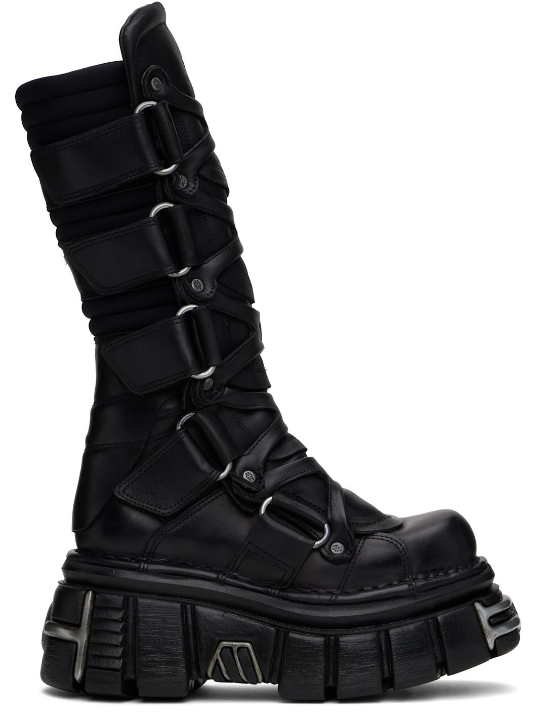 Black New Rock Edition Tower Boots - 1