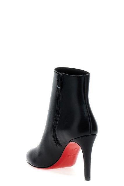 Pumppie Booty Leather Ankle Boots in Black - Christian Louboutin