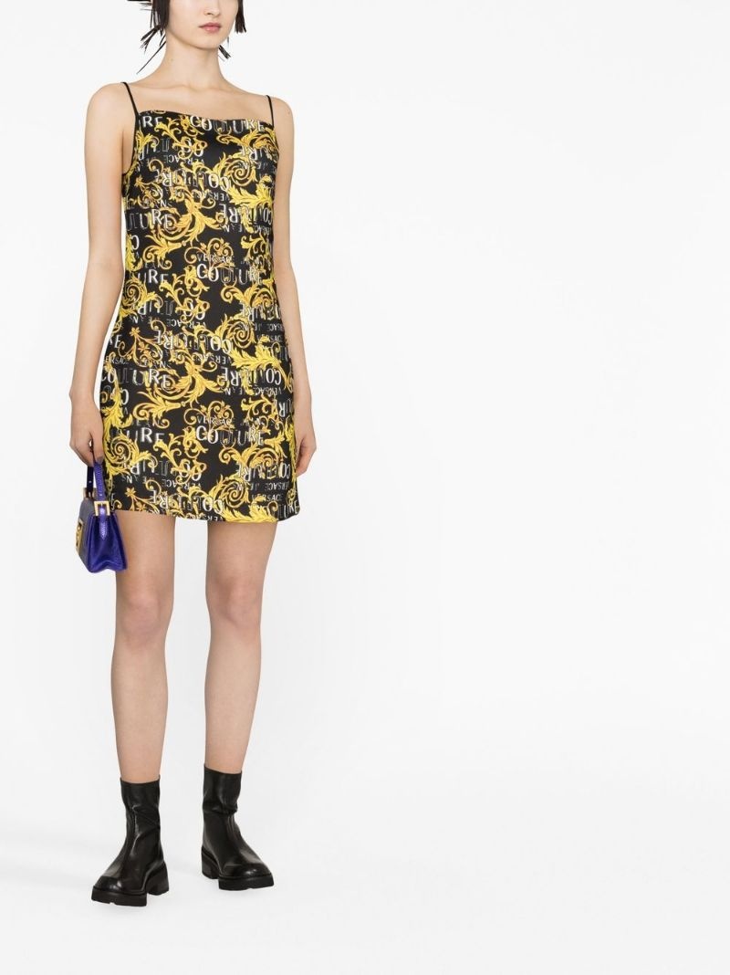 logo print sleeveless minidress - 2