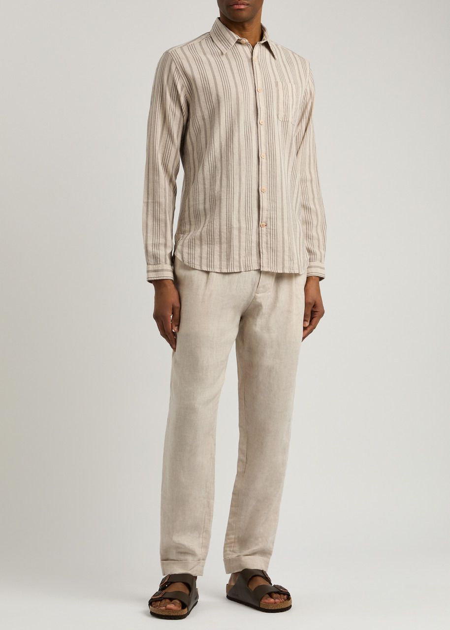 Oliver Spencer New York Special Striped Cotton-blend Shirt - 4