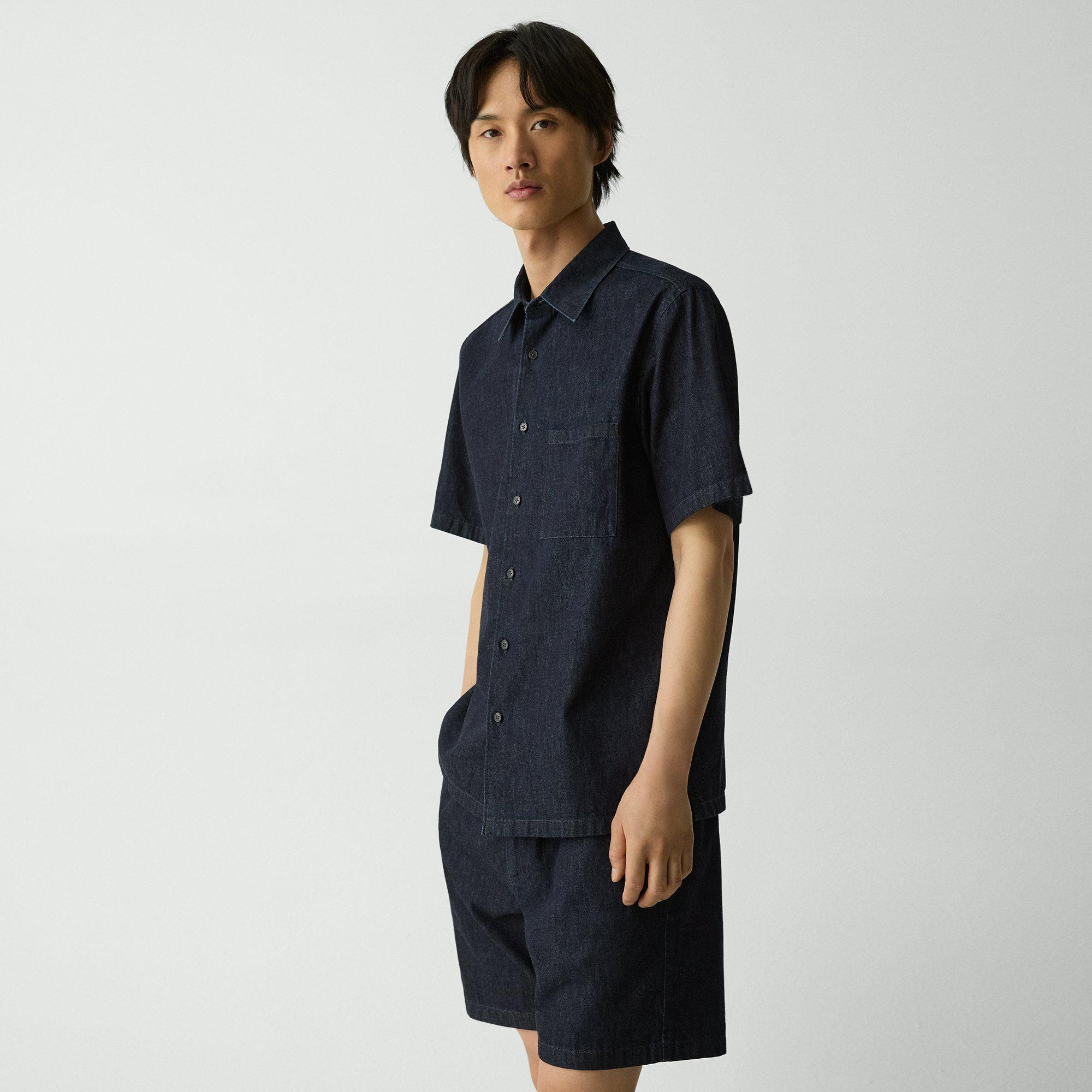 Noll Short-Sleeve Shirt in Summer Denim - 3