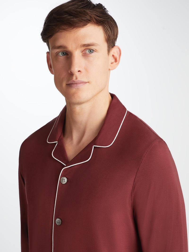 Men's Pajamas Basel Micro Modal Stretch Burgundy - 5