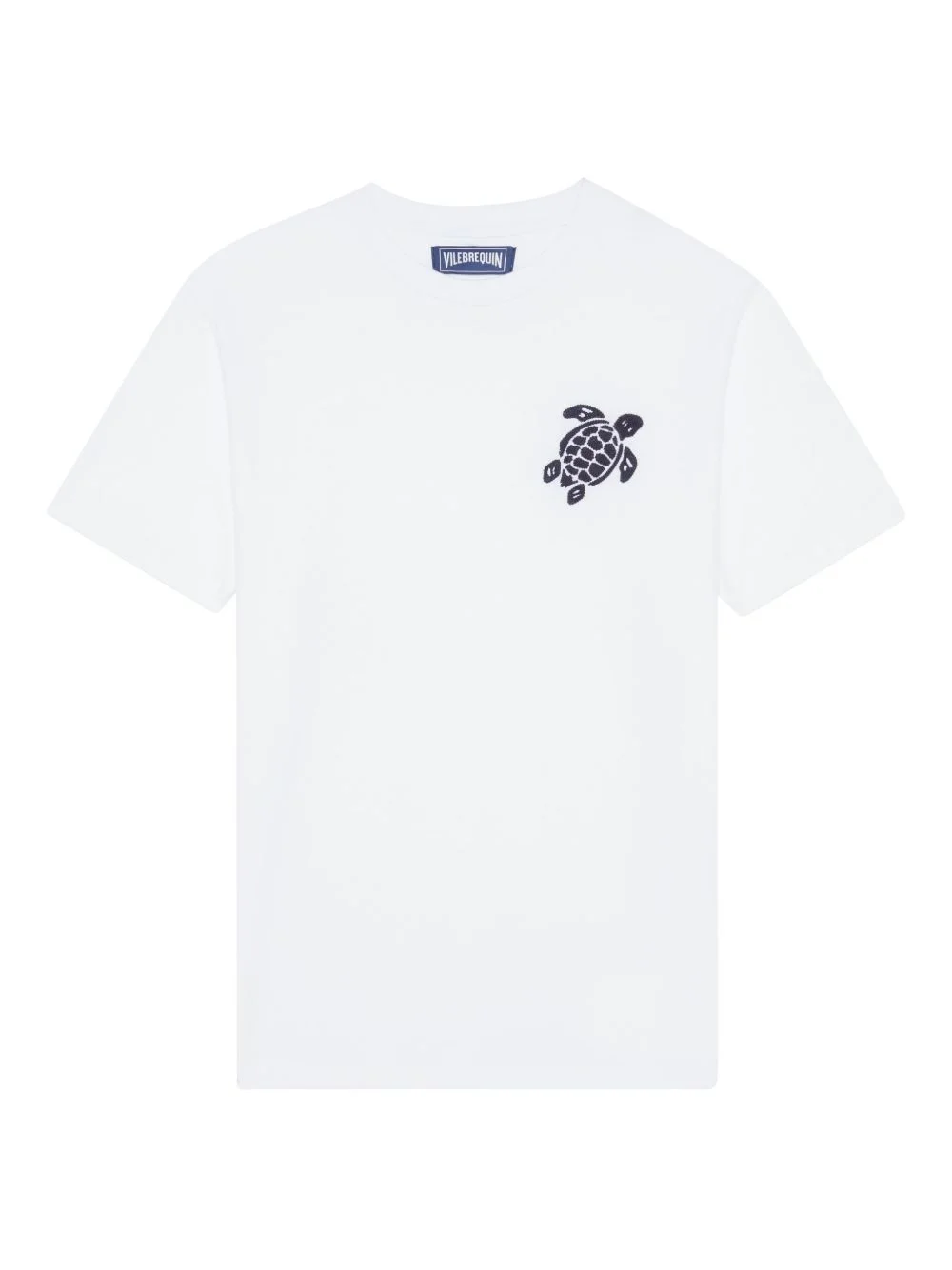 crew-neck turtle-embroidered T-shirt - 1