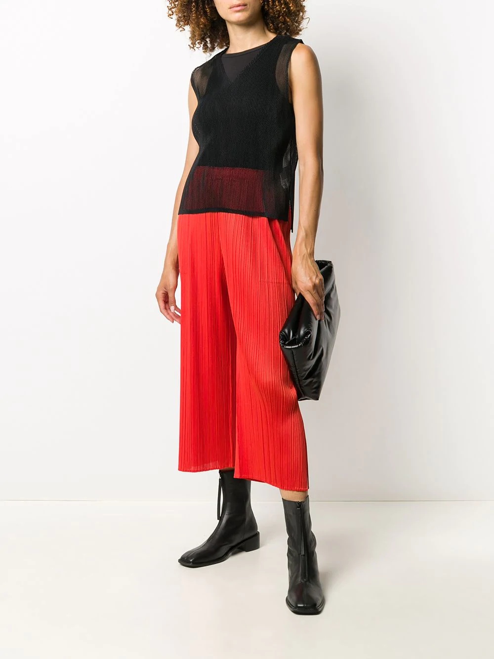 cropped pleated trousers - 2