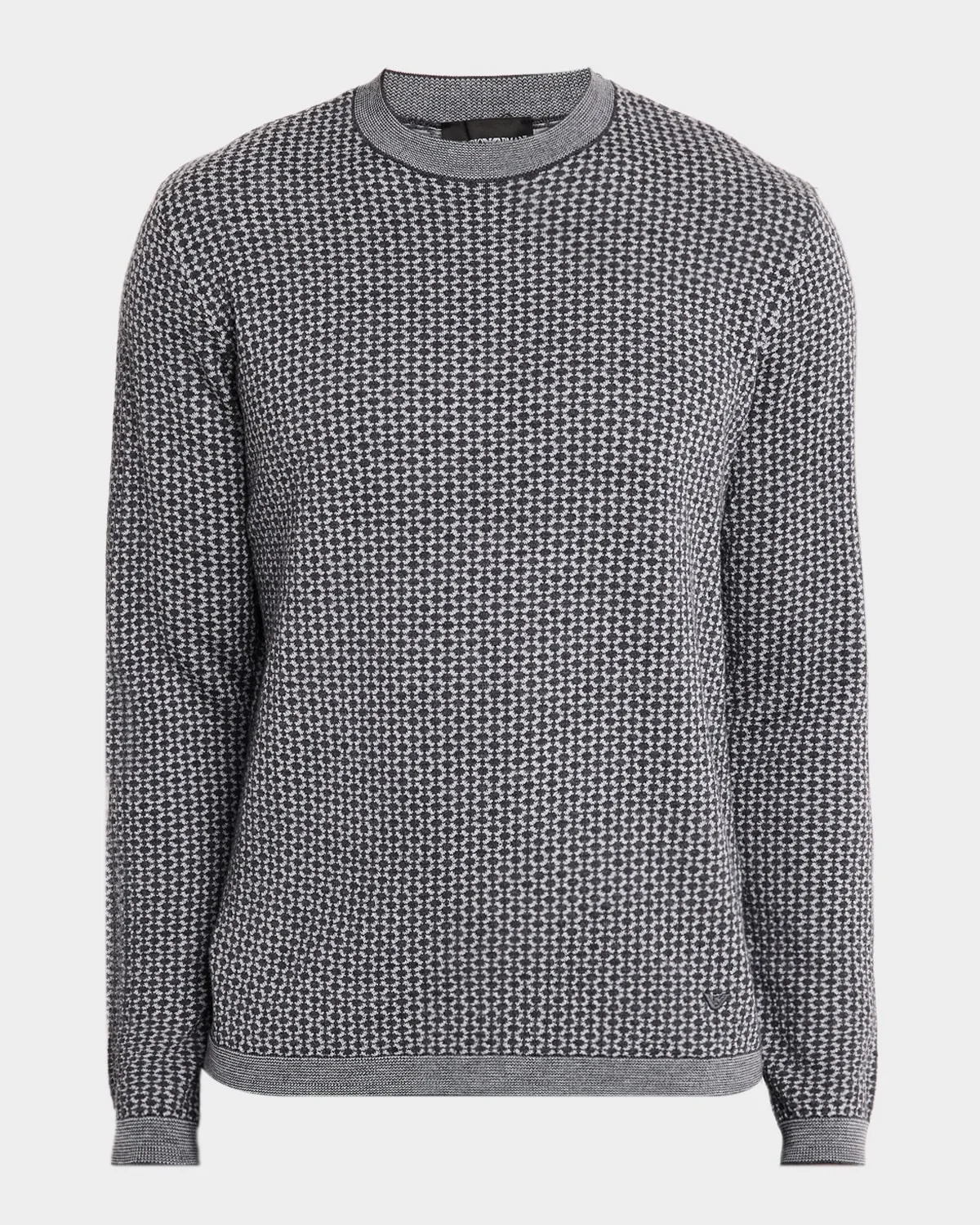 Men's Wool Geometric Crewneck Sweater - 1
