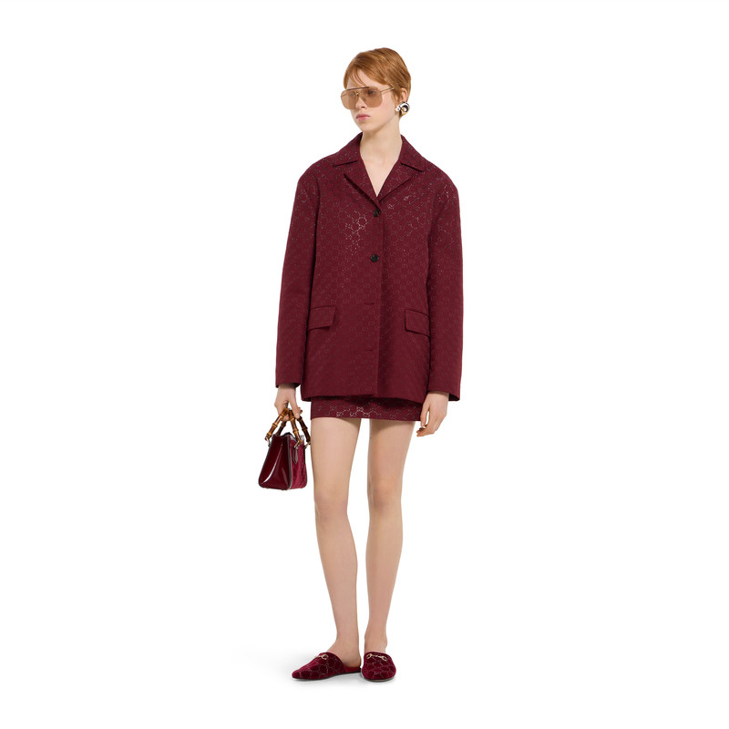 GUCCI Padded GG canvas jacket with crystals outlook