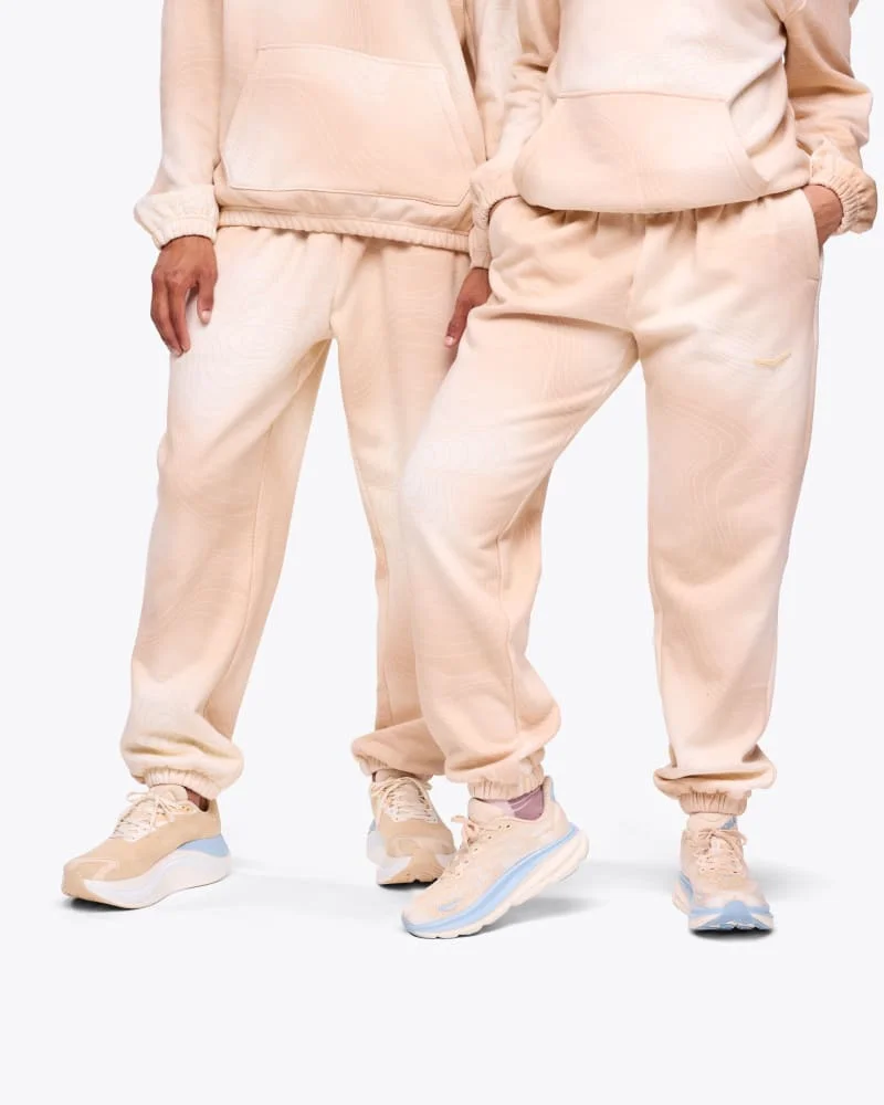 Essential Jogger Pants in Beige Cloud Topo - 1