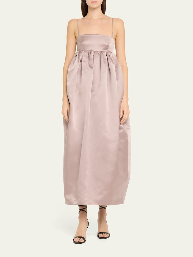 ADAM LIPPES Liet Open-Back Duchess Satin Dress outlook