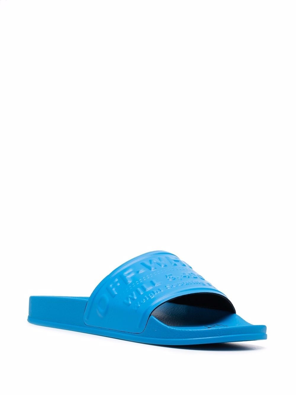 logo-embossed slip-on slides - 2