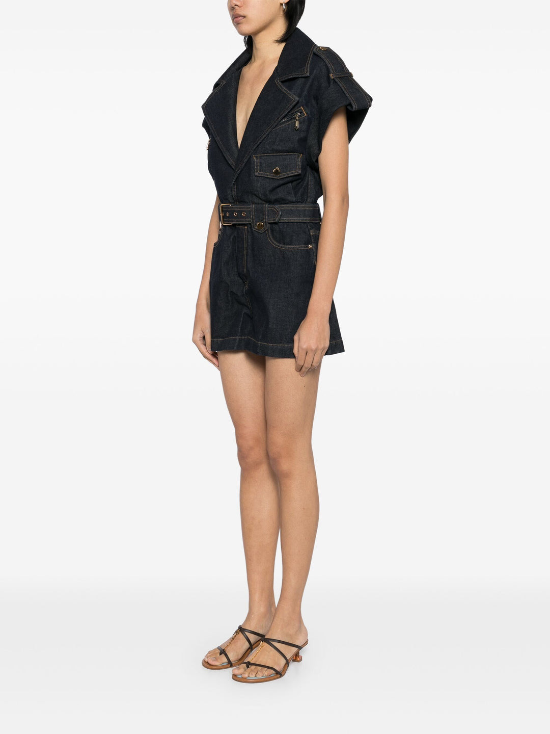 Crush Denim Playsuit - 3