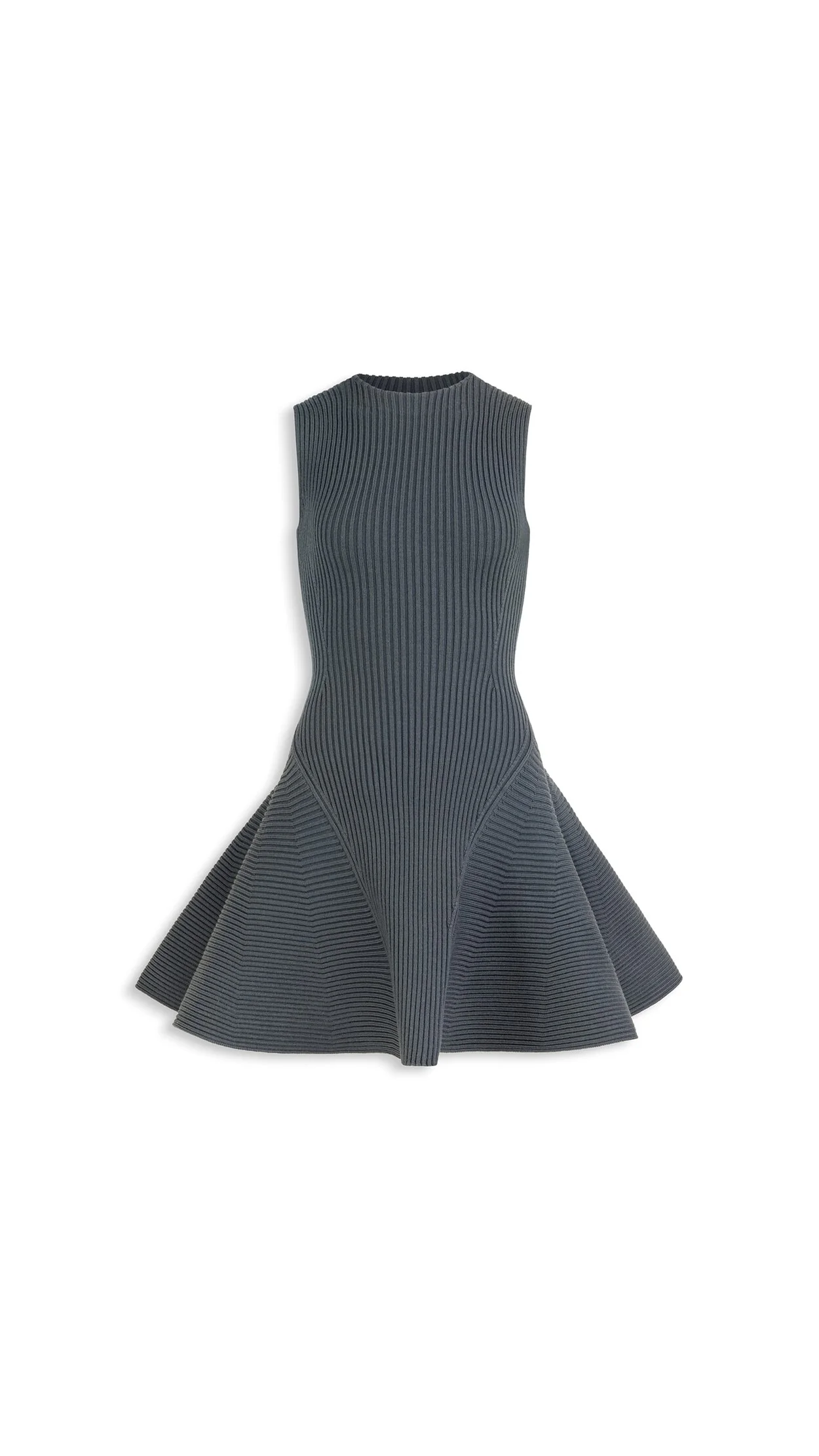 RIBBED SKATER DRESS - 1