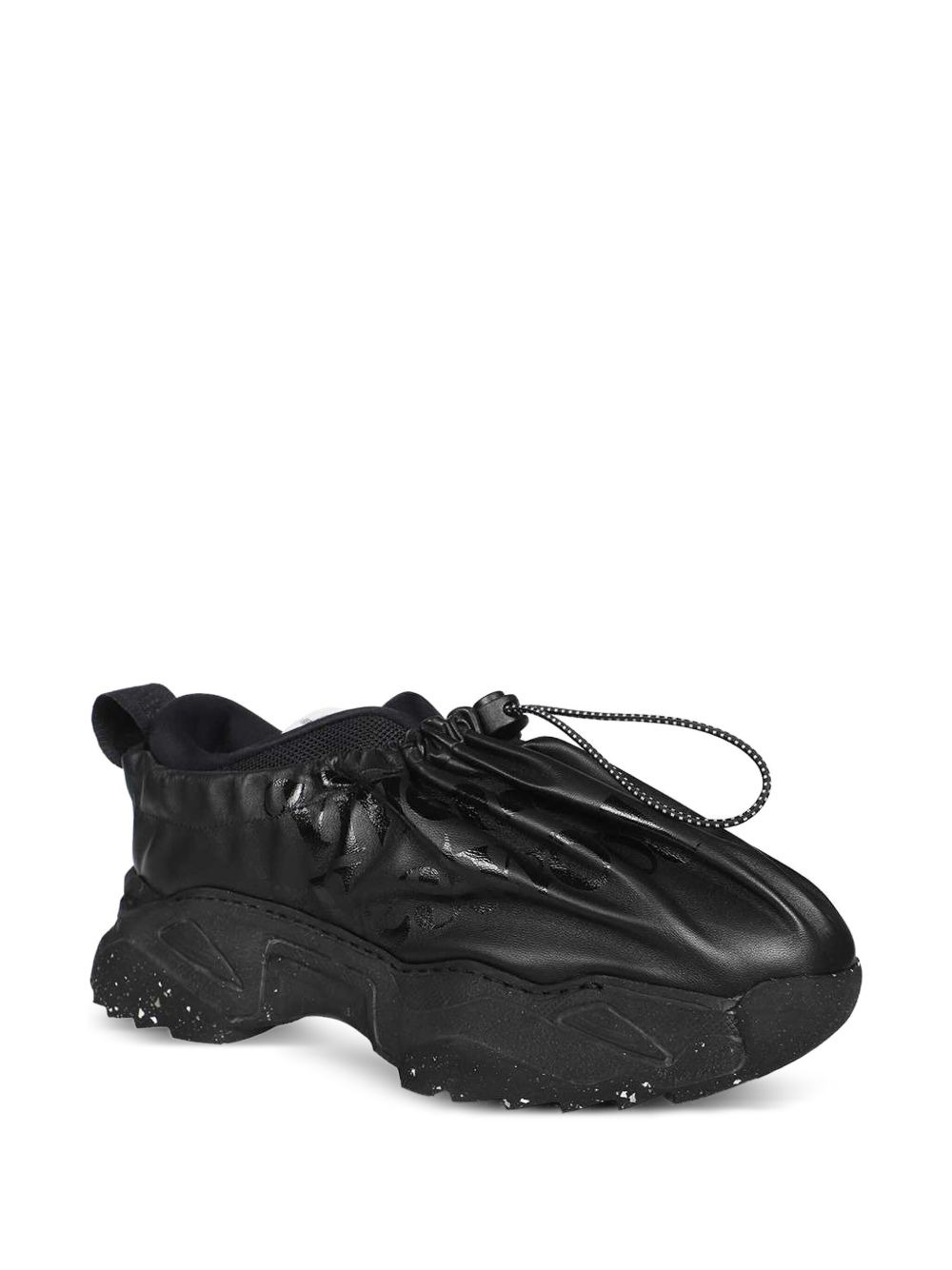 drawstring leather sneakers - 2