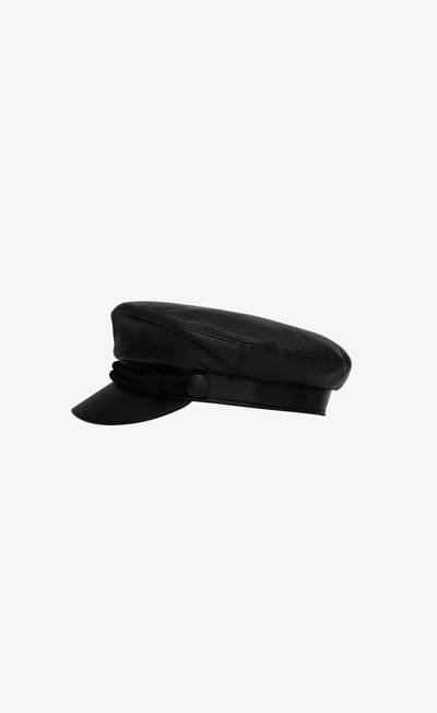 SAINT LAURENT sailor cap in leather outlook