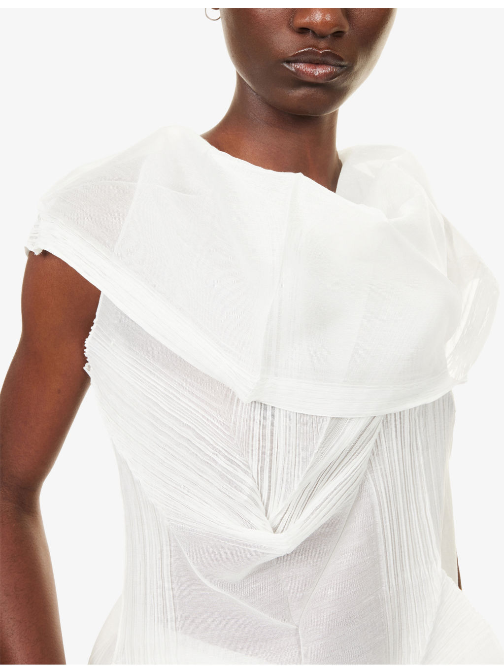 Shade And Shaded Asymmetric Knitted Top - 5