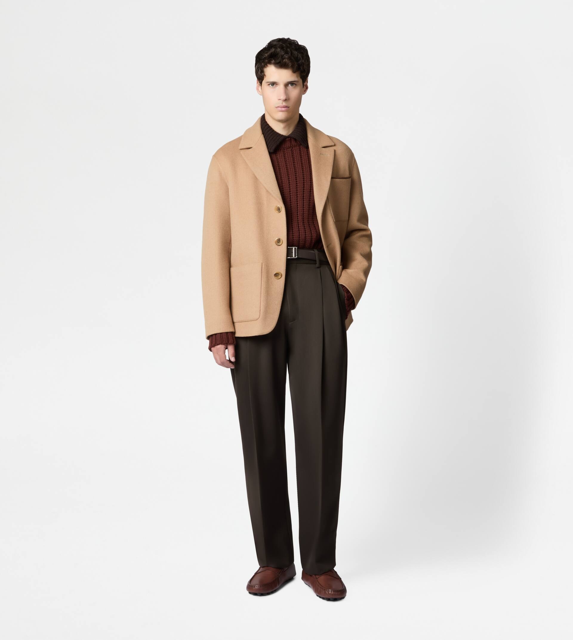 CARROT PANTS IN WOOL - BROWN - 2