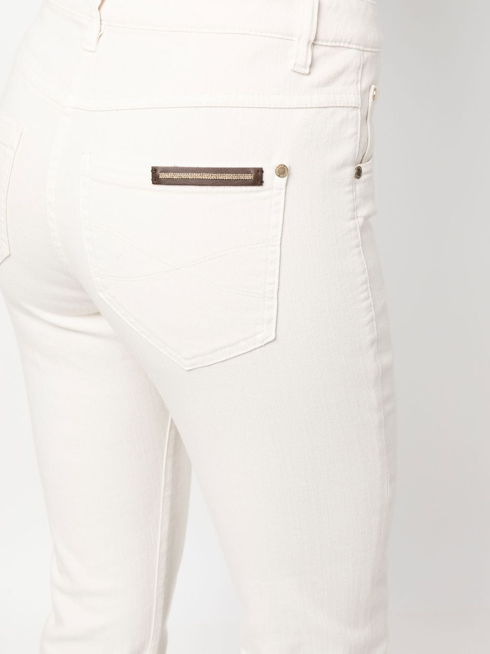 logo-patch straight-leg trousers - 5