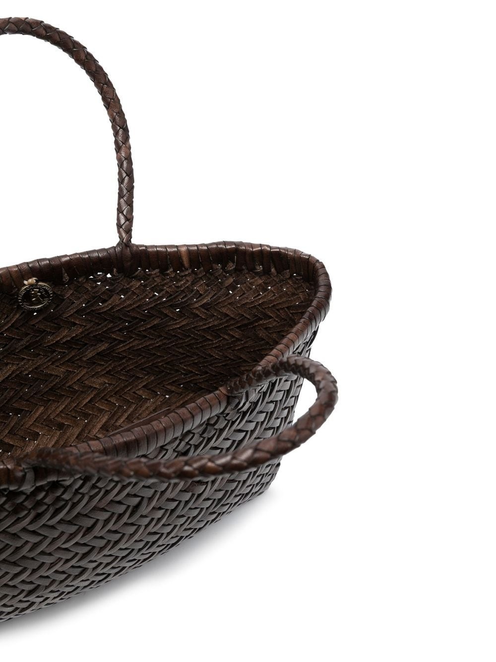 interwoven leather tote bag - 5