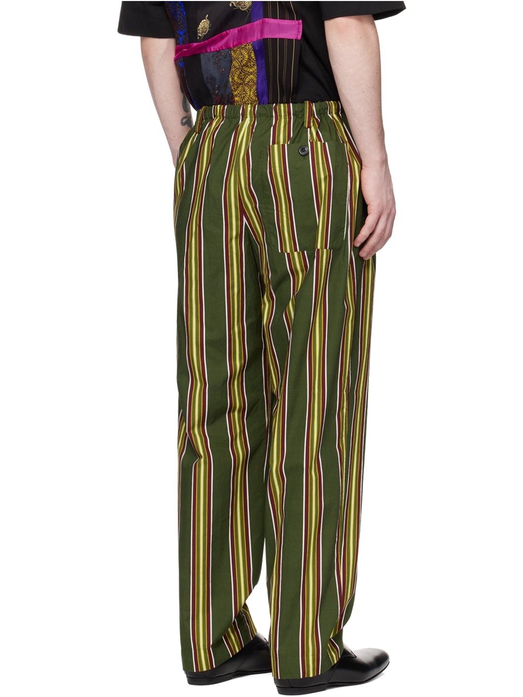 Khaki Striped Trousers - 3