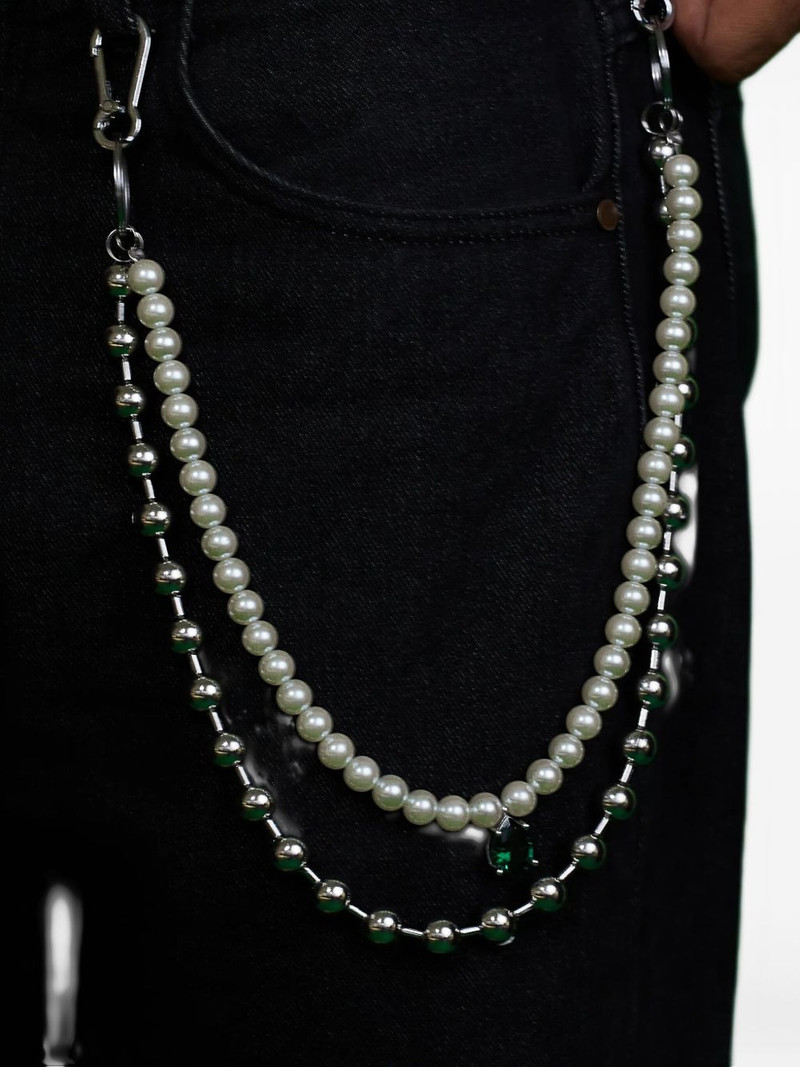 VEERT pearl-embellished key chain outlook