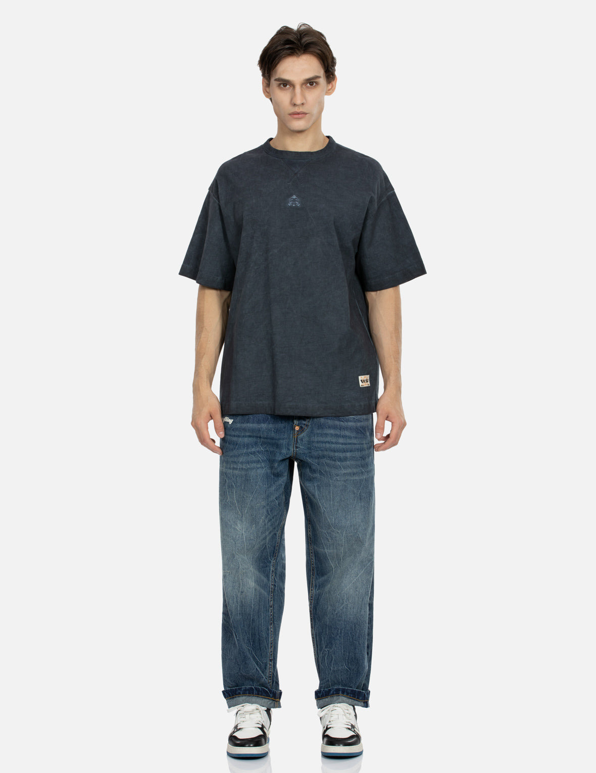 GODHEAD EMBROIDERY AND KAMON PRINT LOOSE FIT T-SHIRT - 6