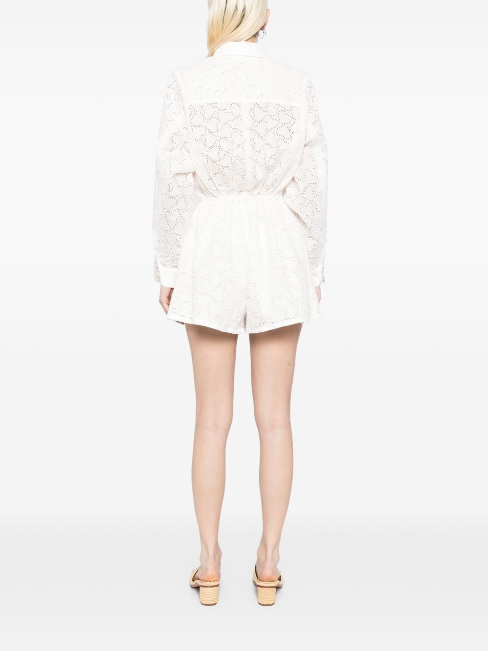 crush embroidered playsuit - 4