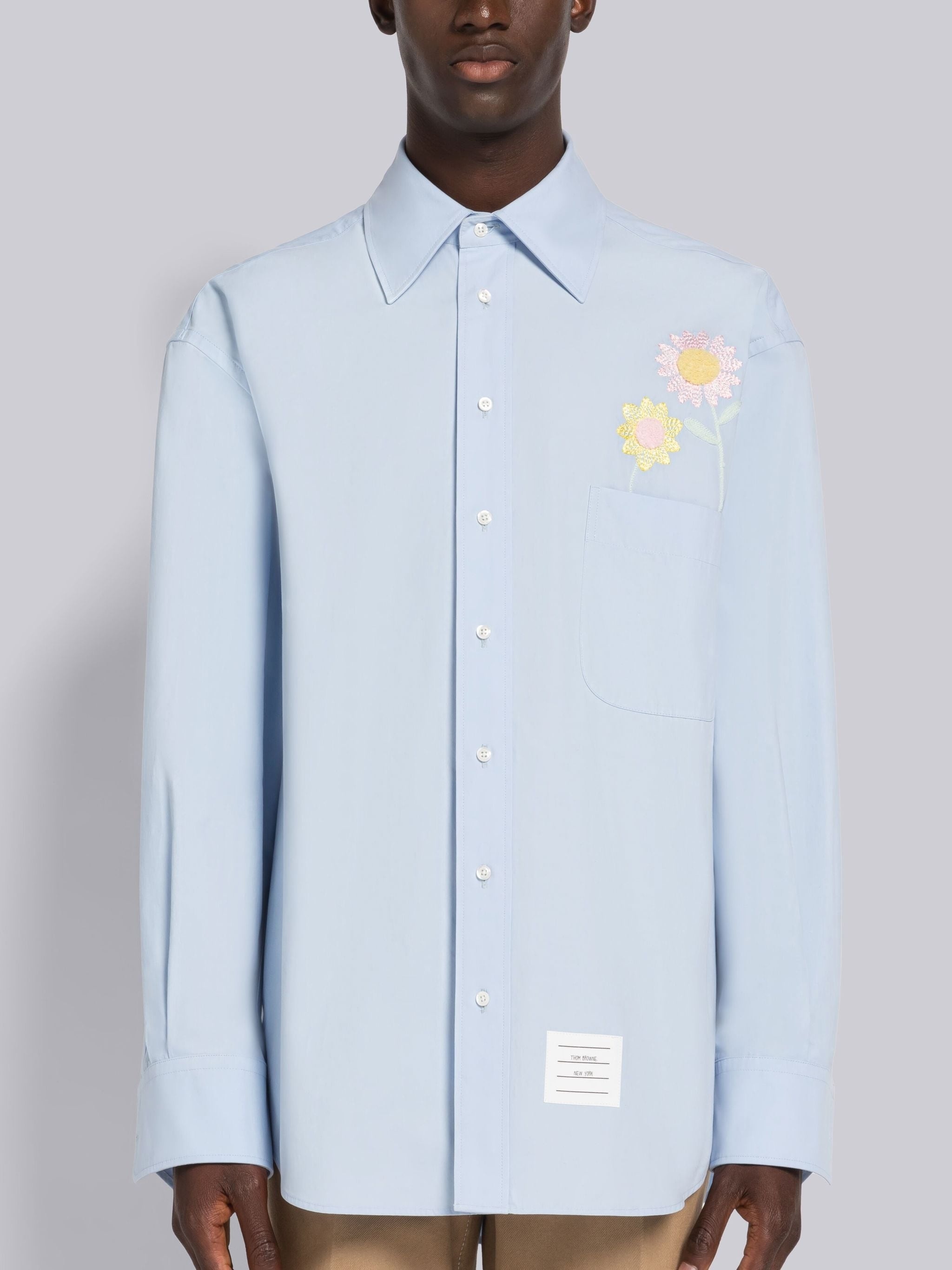 EMBROIDERED CHENILLE STRAIGHT FIT SHIRT - 1