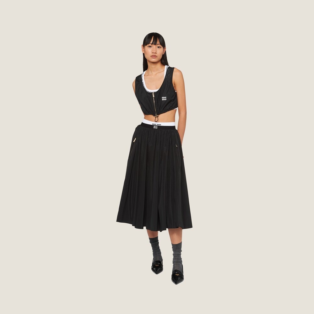Full technical silk skirt - 2