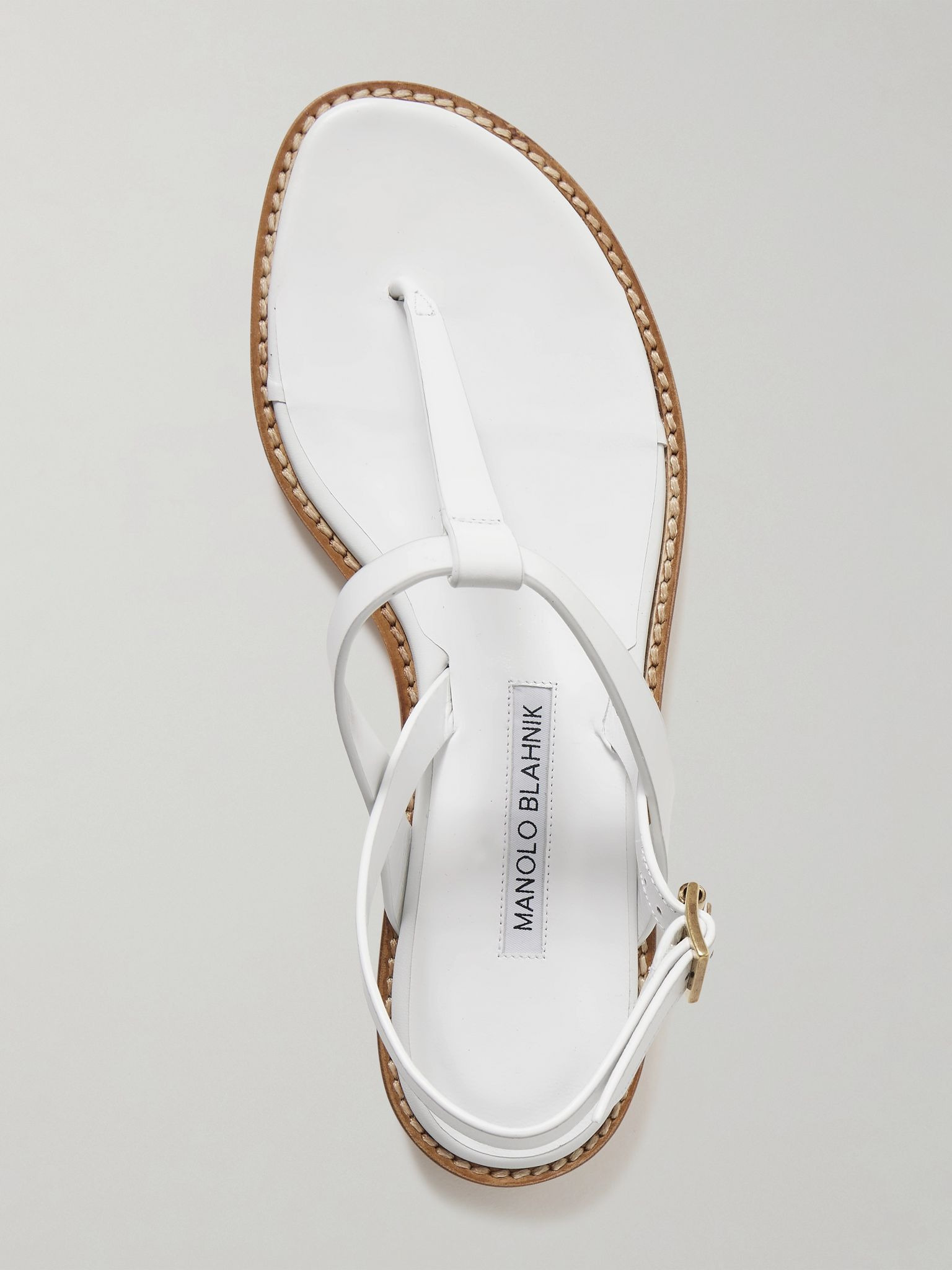 Hata leather slingback sandals White - 5