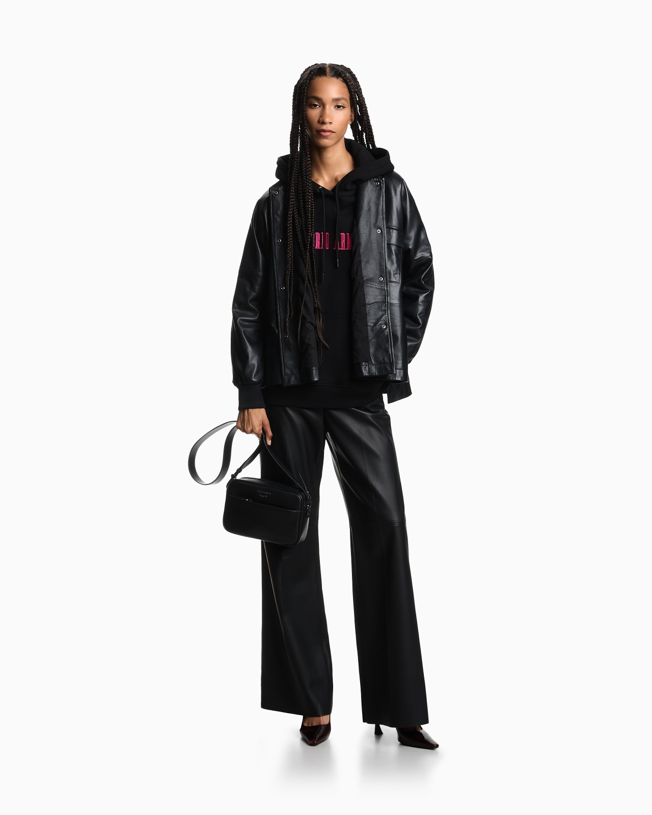 ASV OVERSIZED SHIRT JACKET IN DAPPLED NAPPA LAMBSKIN - 2