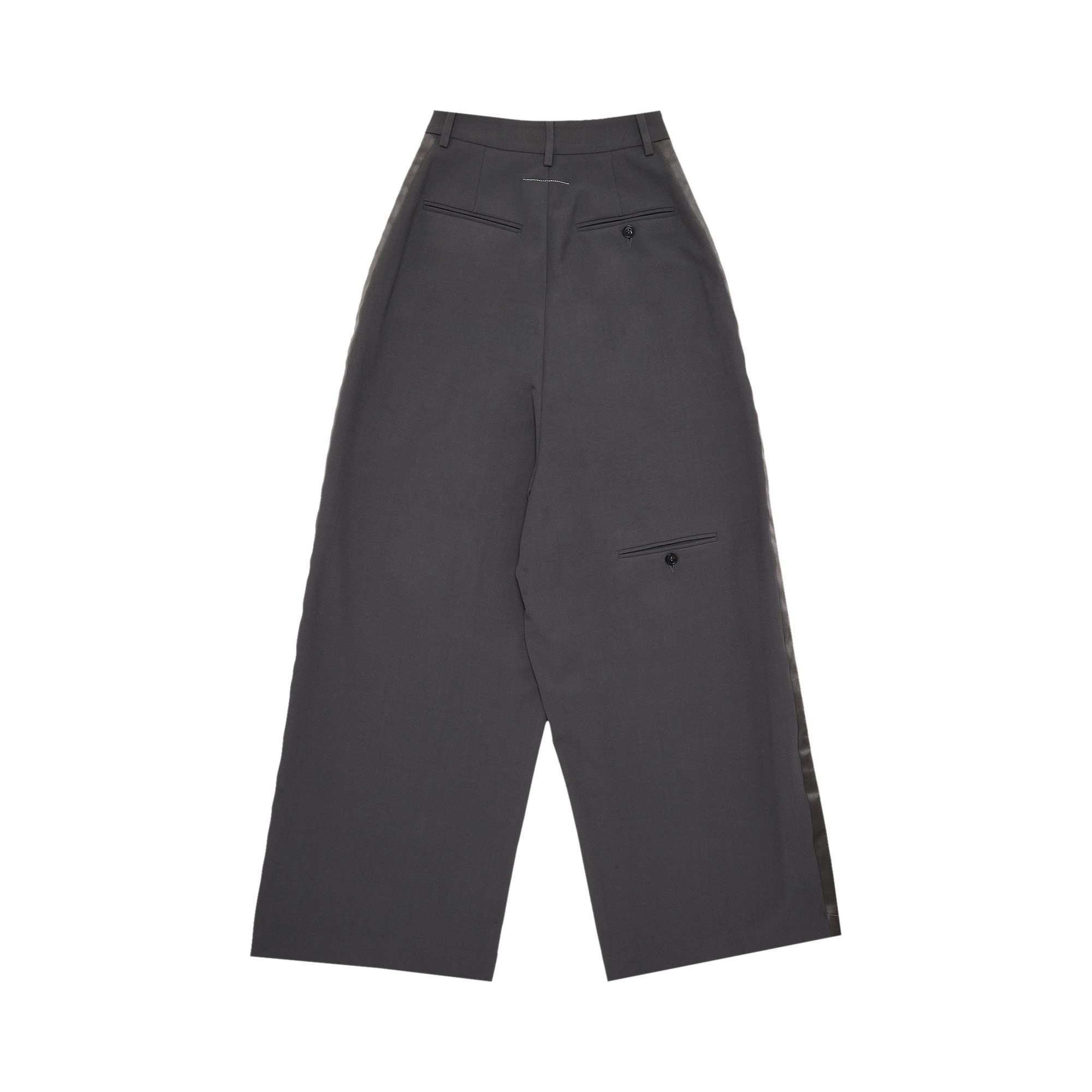 MM6 Maison Margiela Light Stretch Gabardine Trousers 'Dark Grey' - 2