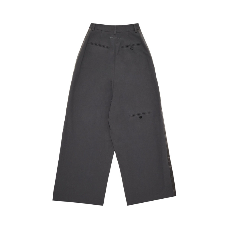 MM6 Maison Margiela MM6 Maison Margiela Light Stretch Gabardine Trousers 'Dark Grey' outlook