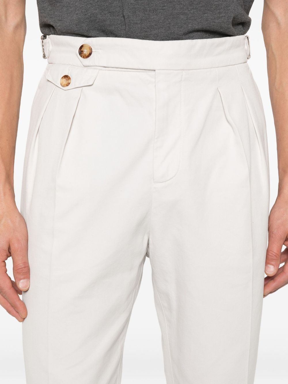 pleated button trousers - 5