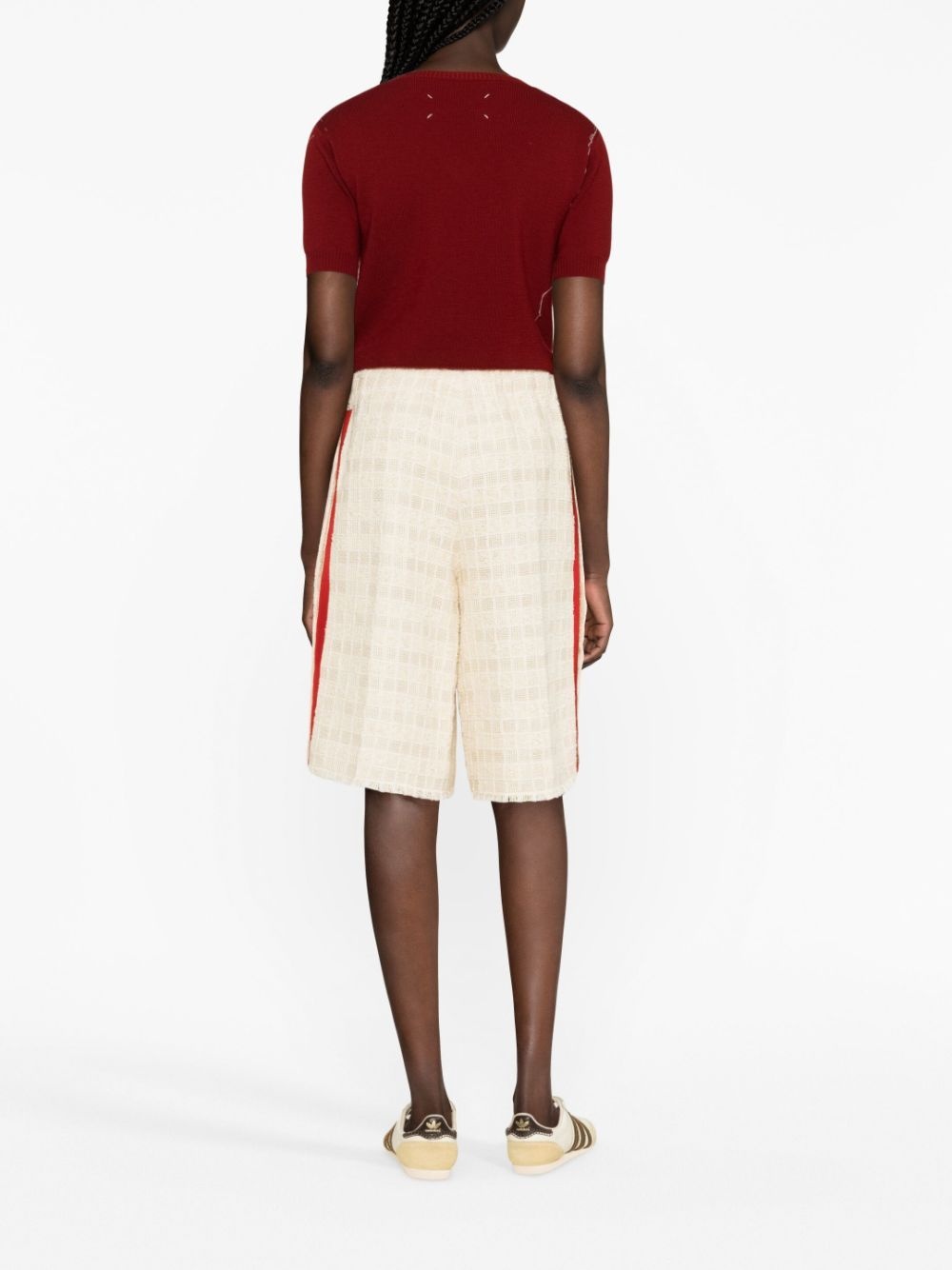 tweed drawstring shorts - 3