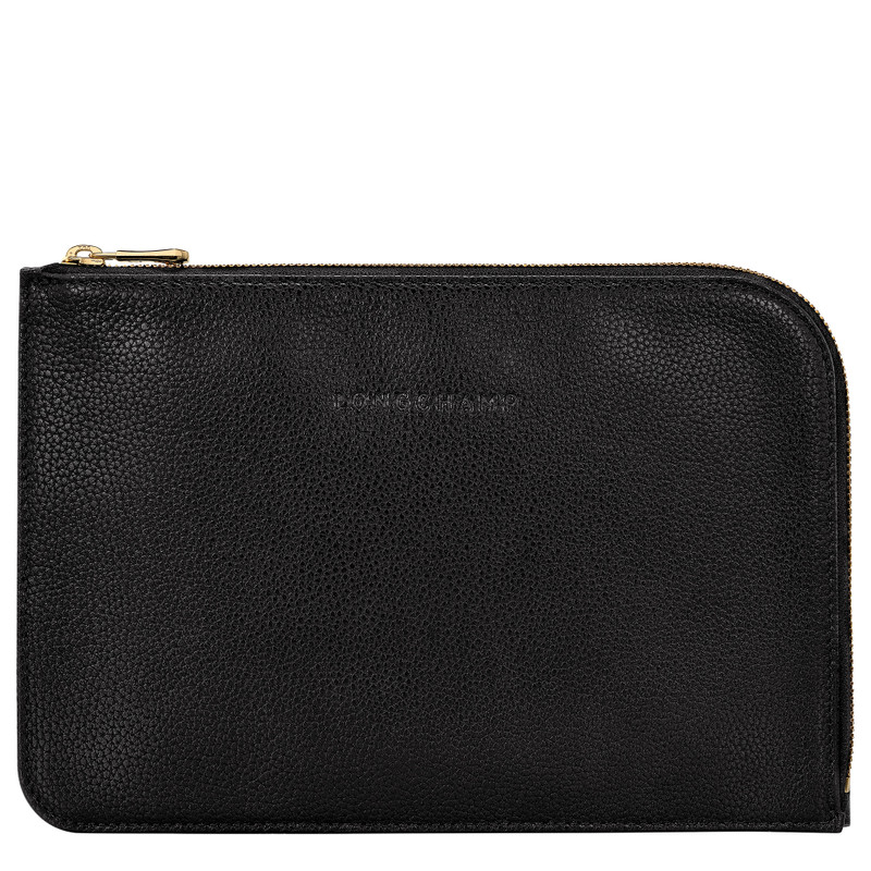 Le Foulonné Pouch Black - Leather 1