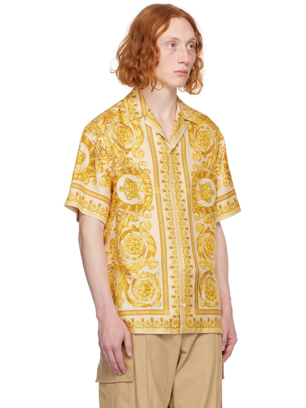 Beige & Yellow Barocco Shirt - 2