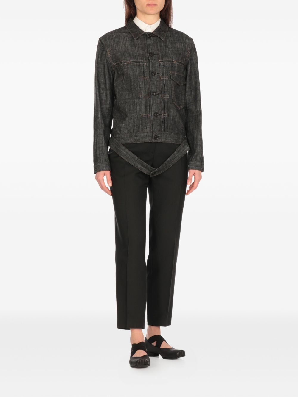 button-fastening flap-pocket jacket - 2