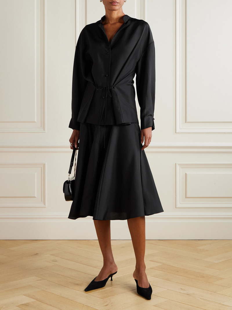 LIBEROWE Tie-detailed Silk Shirt outlook