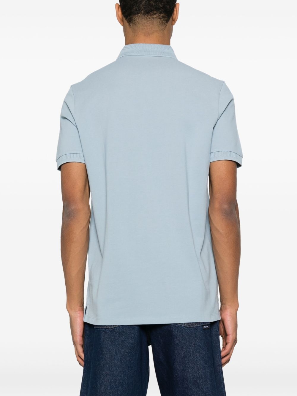 logo-patch polo shirt - 3