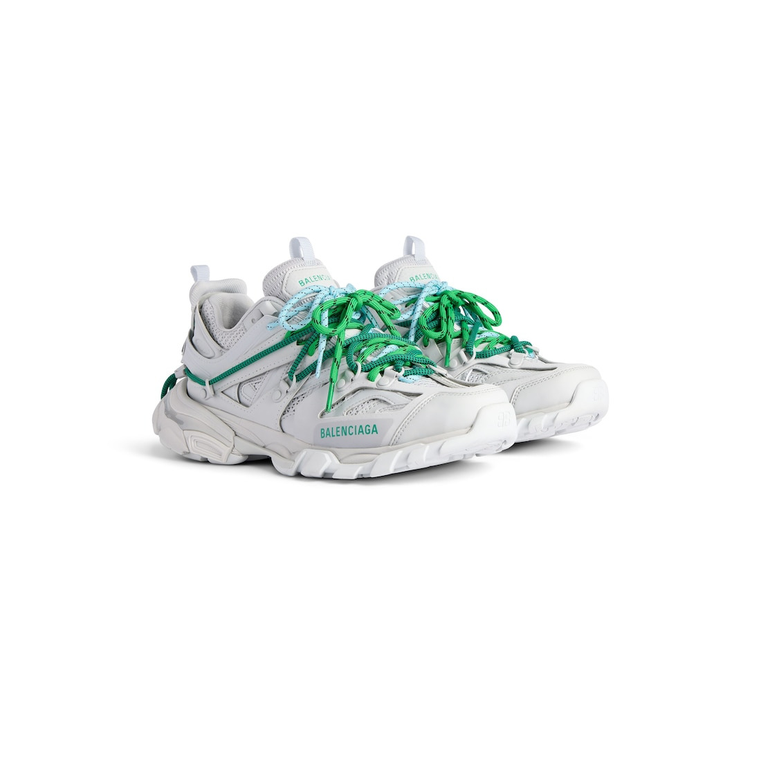 Men's Track Trail Laces Sneaker in Grey/green/blue - 2