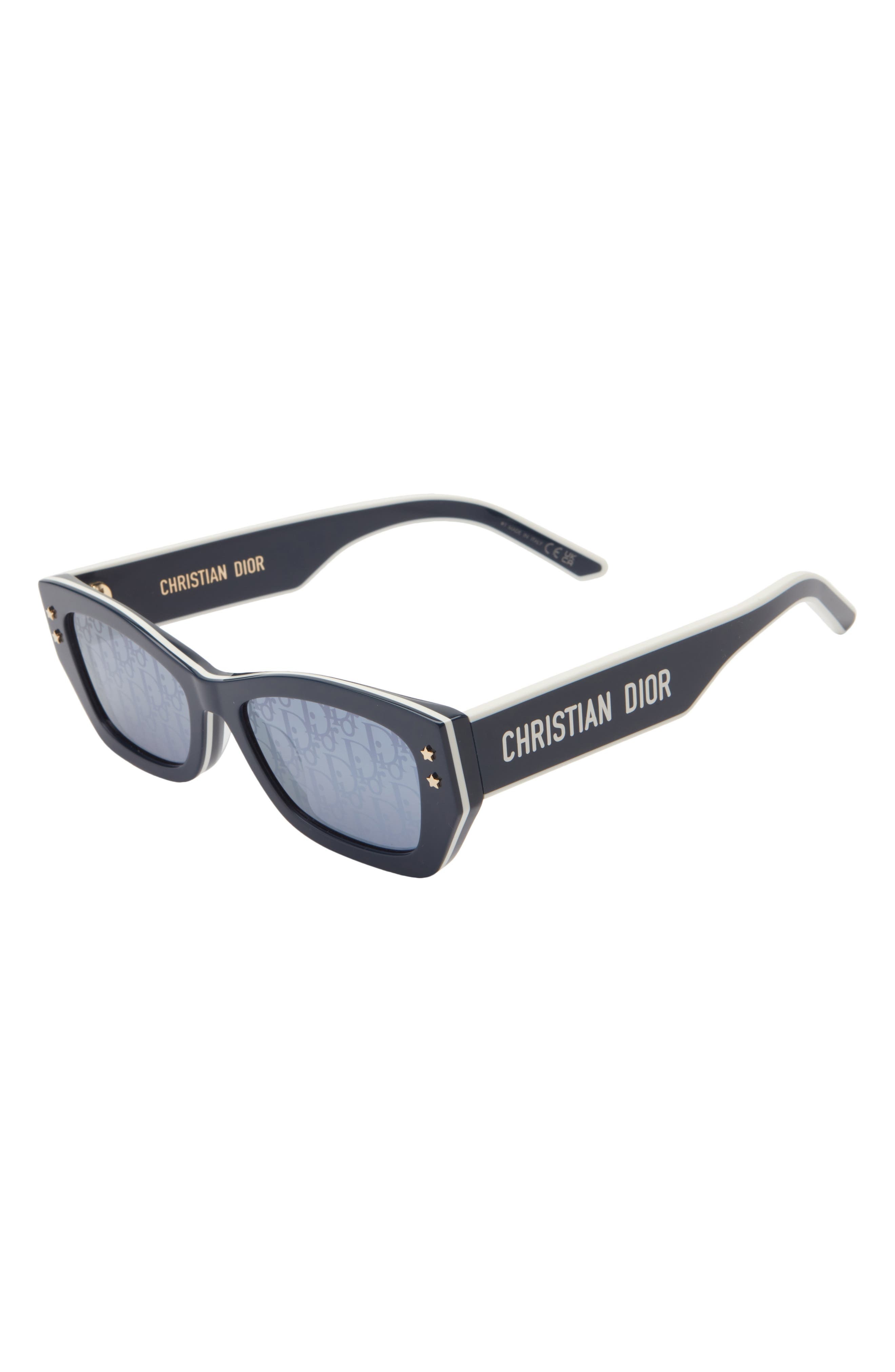 'DiorPacific S2U 53mm Rectangular Sunglasses in Shiny Blue /Smoke Mirror at Nordstrom - 2