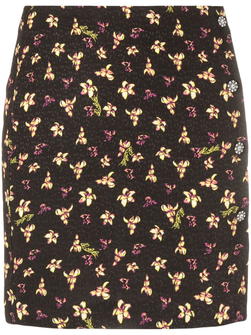 floral-pattern jacquard miniskirt 1