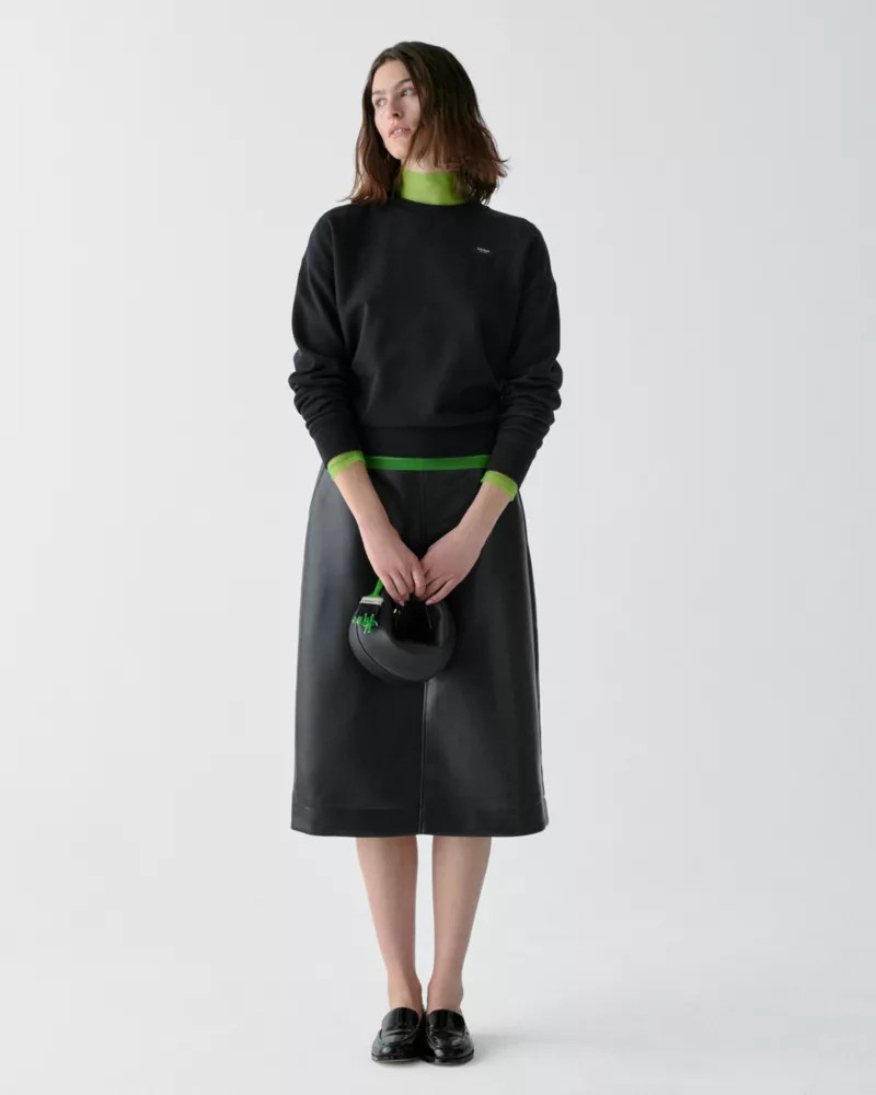 Faux Nappa Midi Skirt 5